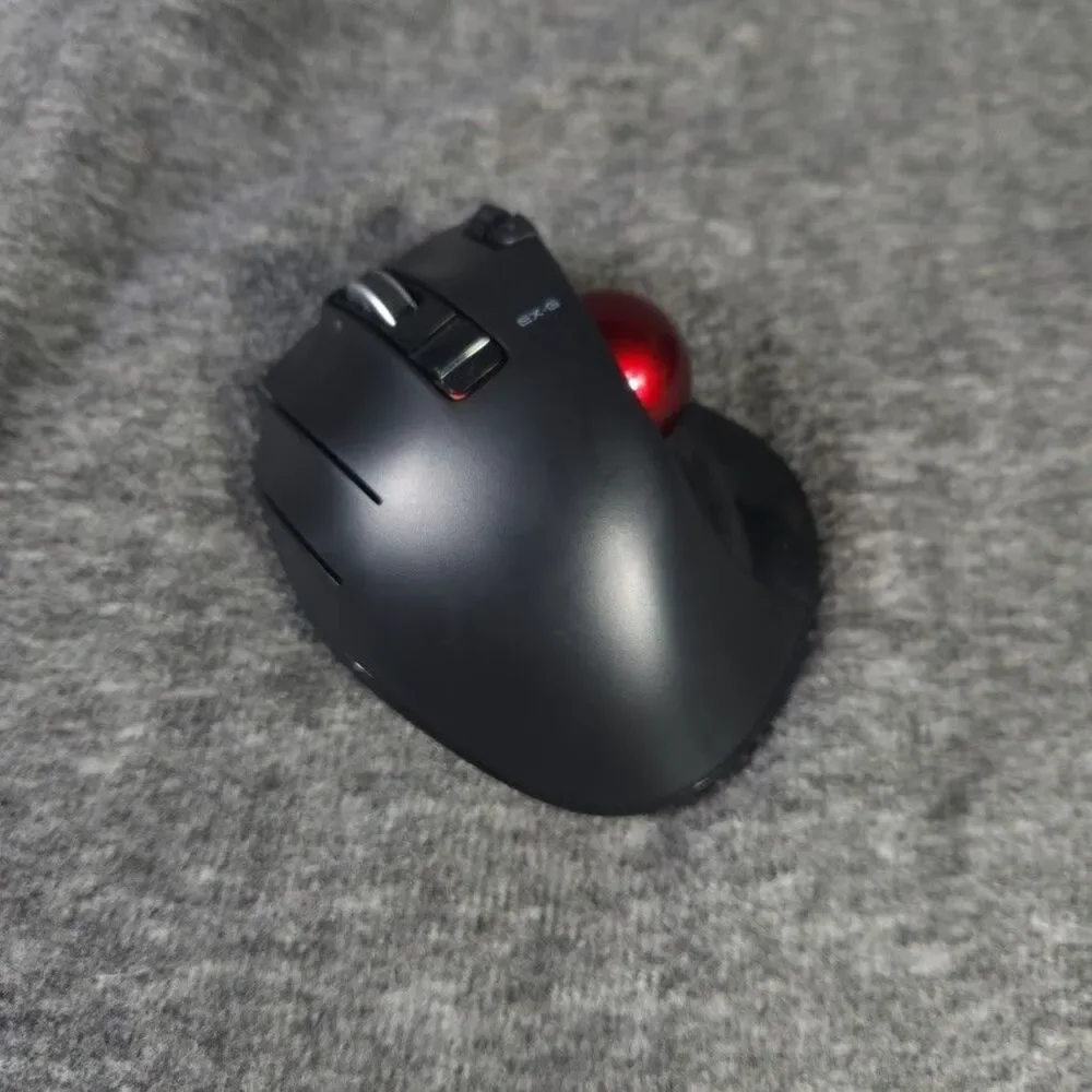 ELECOM EX-G Wired Trackball Mouse M-XT2URBK-G Vgc No Dongle No Battery Cover